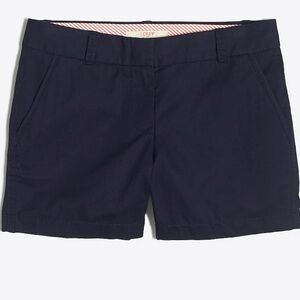 J. Crew Cotton Chino Broke In 5” inseam navy blue shorts 2